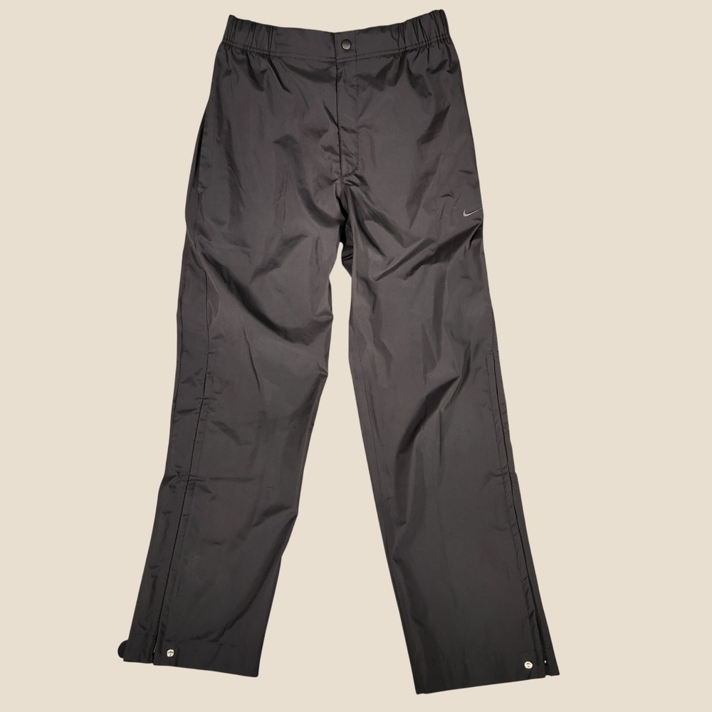 Nike Golf Rain Pants Mens M Black Excellent Storm-FIT Waterproof Trousers‎